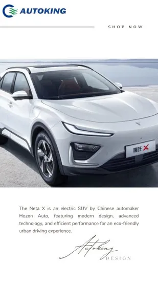 2024 Hozon New Electric Vehicle Neta X Compact SUV EV Car Max Speed 150km/H Wholesale From China 
