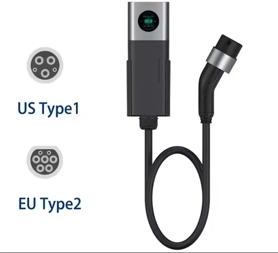 China Factory Manufacturer Portable EV Charger Station Type 2 7kw 8A 10A 13A 16A 32A Portable EV Charger Bags Gun Holder Packed 
